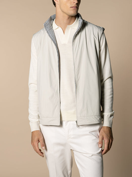 Reversible Resort Body Warmer Ecru