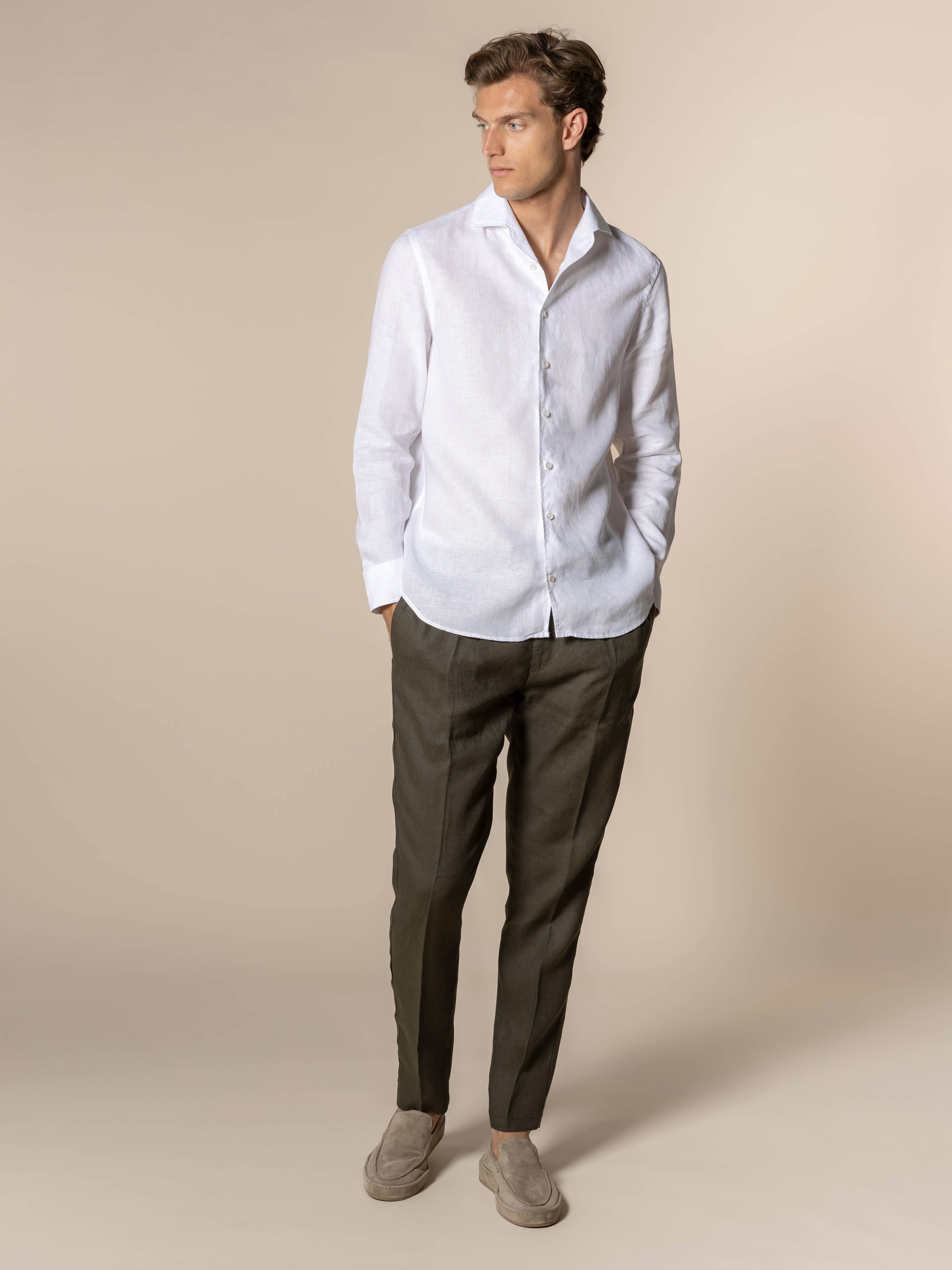 Linen Seaside Pants Olive