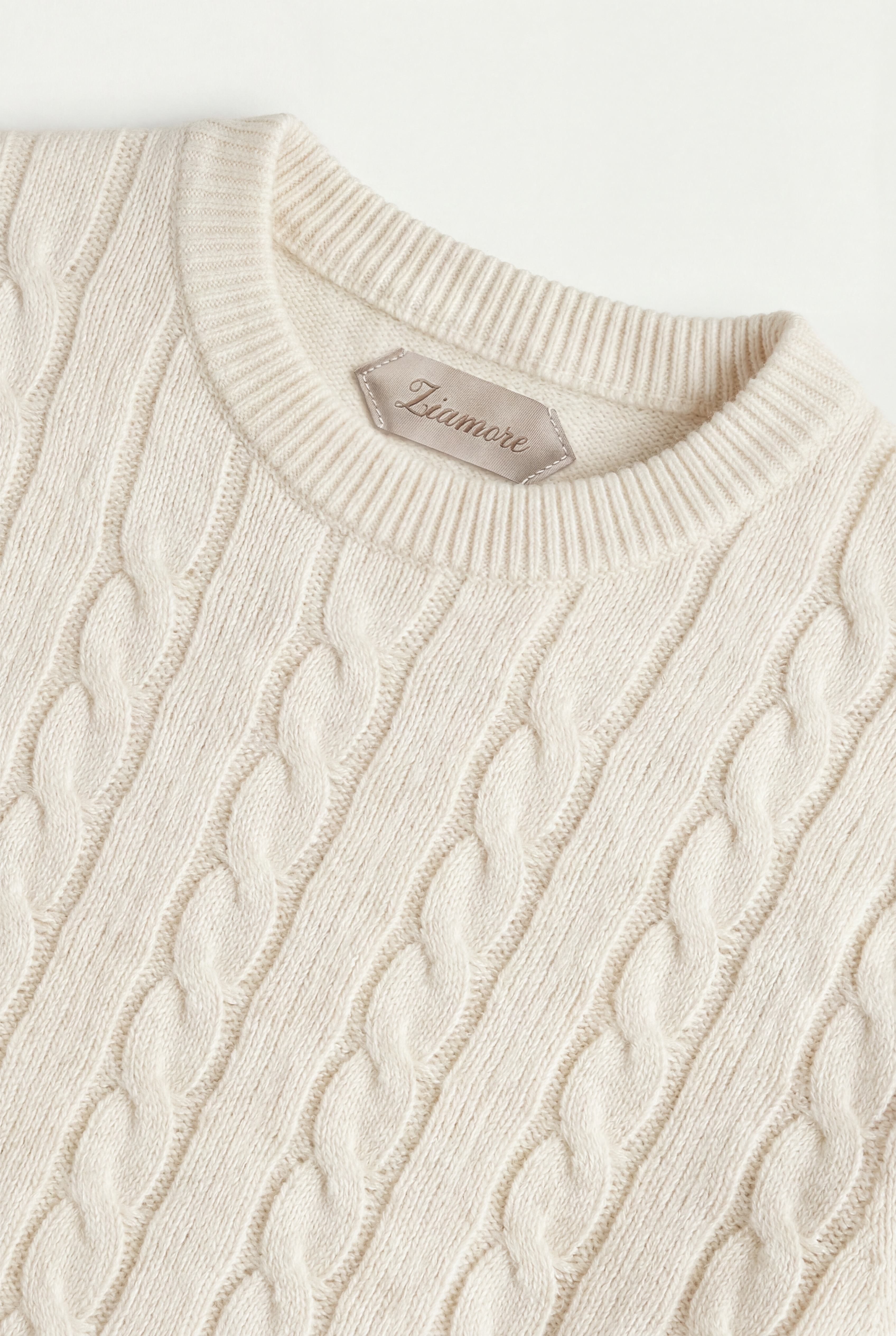 Como Cashmere Crewneck Beige