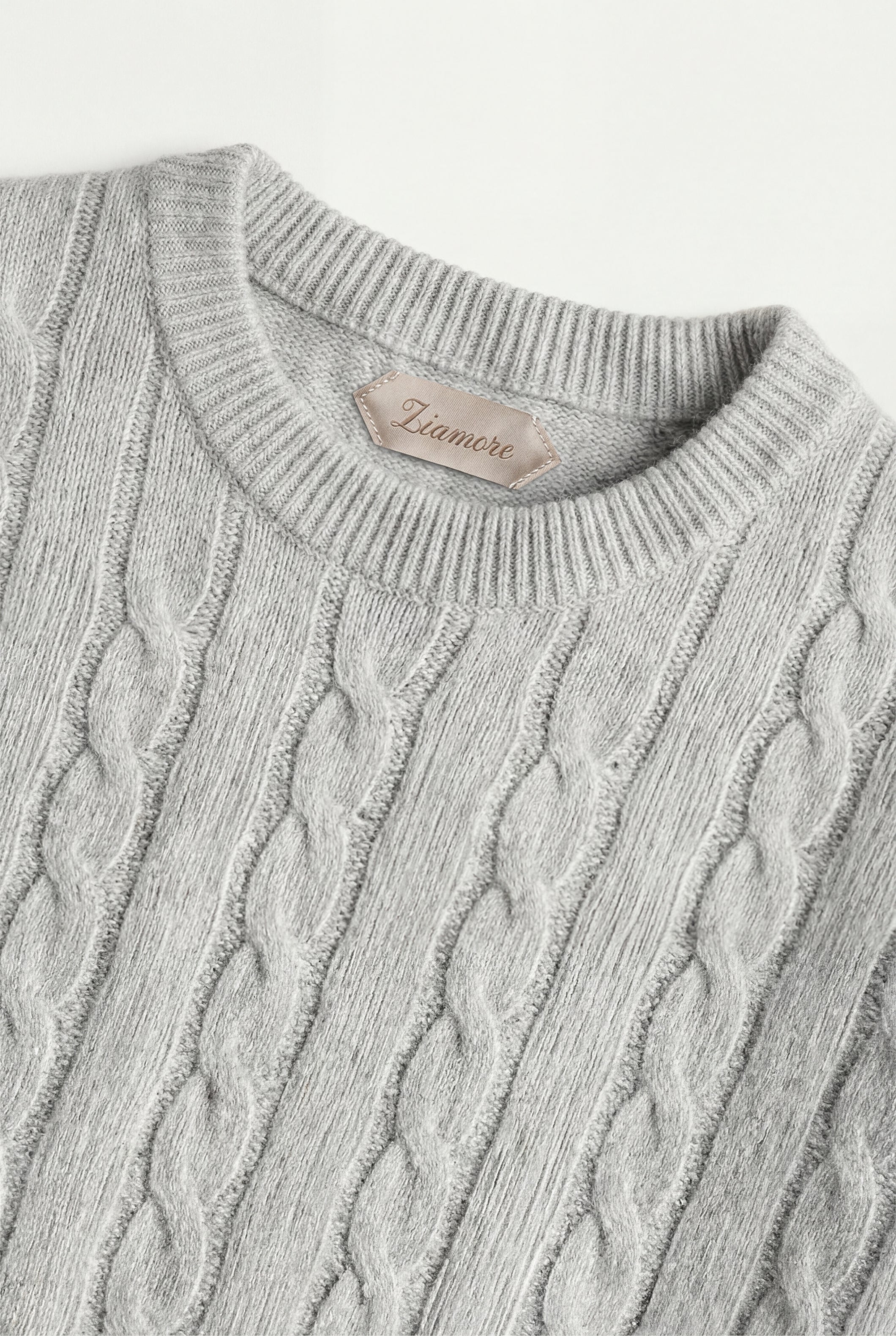 Como Cashmere Crewneck Light Grey