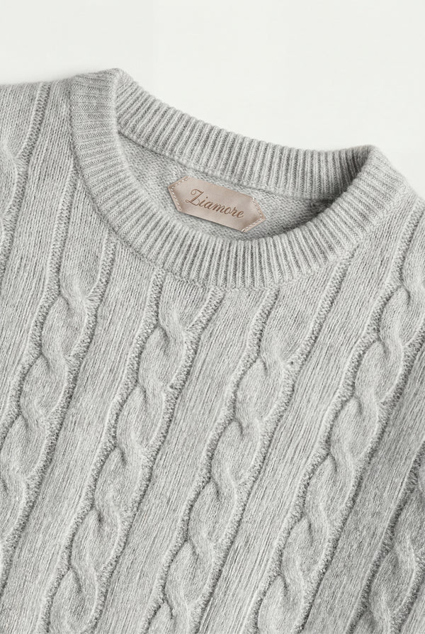 Como Cashmere Crewneck Light Grey