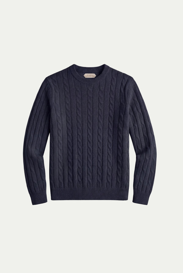Como Cashmere Crewneck Navy