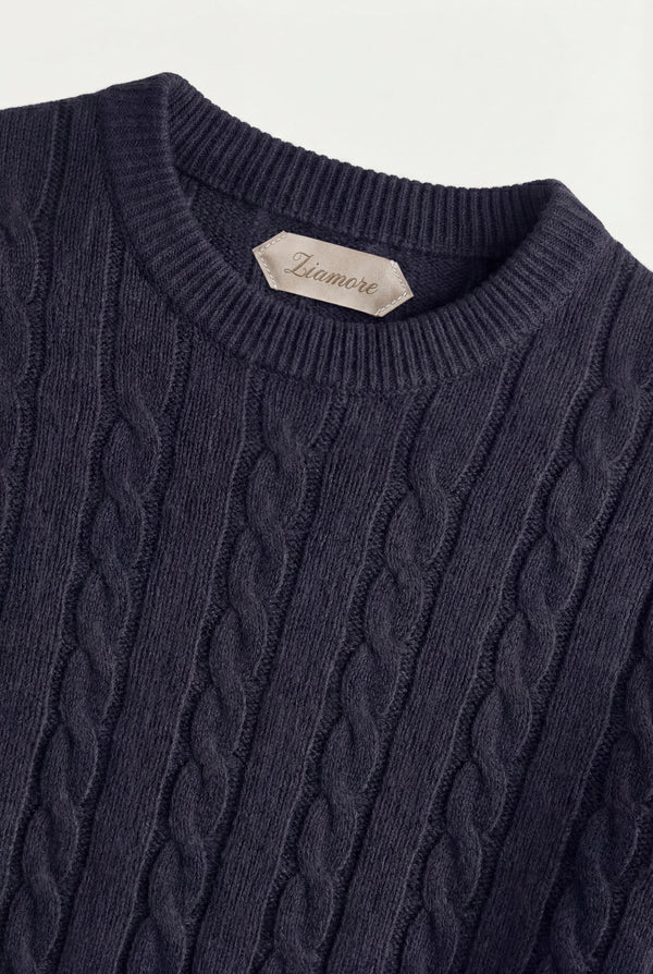 Como Cashmere Crewneck Navy