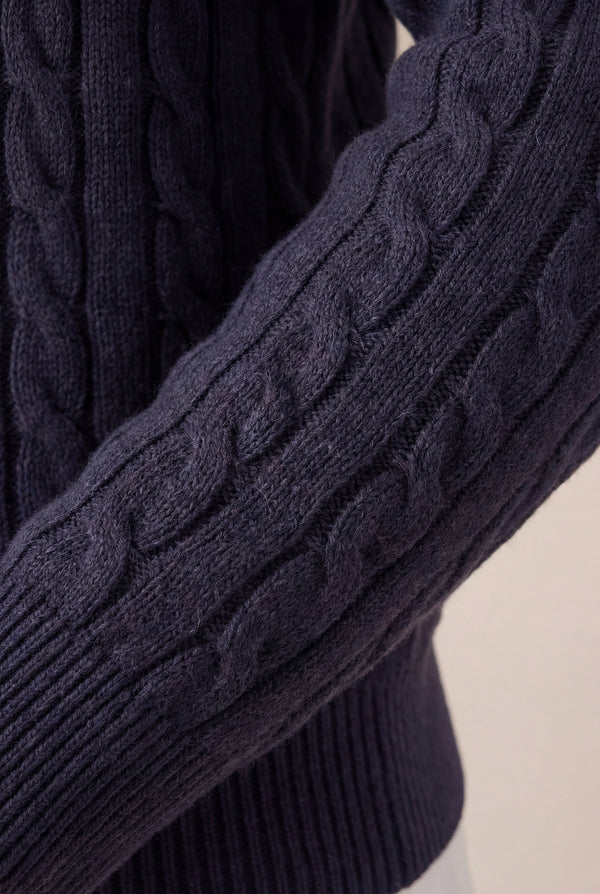 Como Cashmere Crewneck Navy