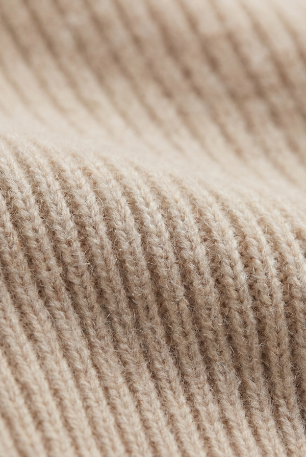 Cortina Cashmere Zip Hoodie Beige