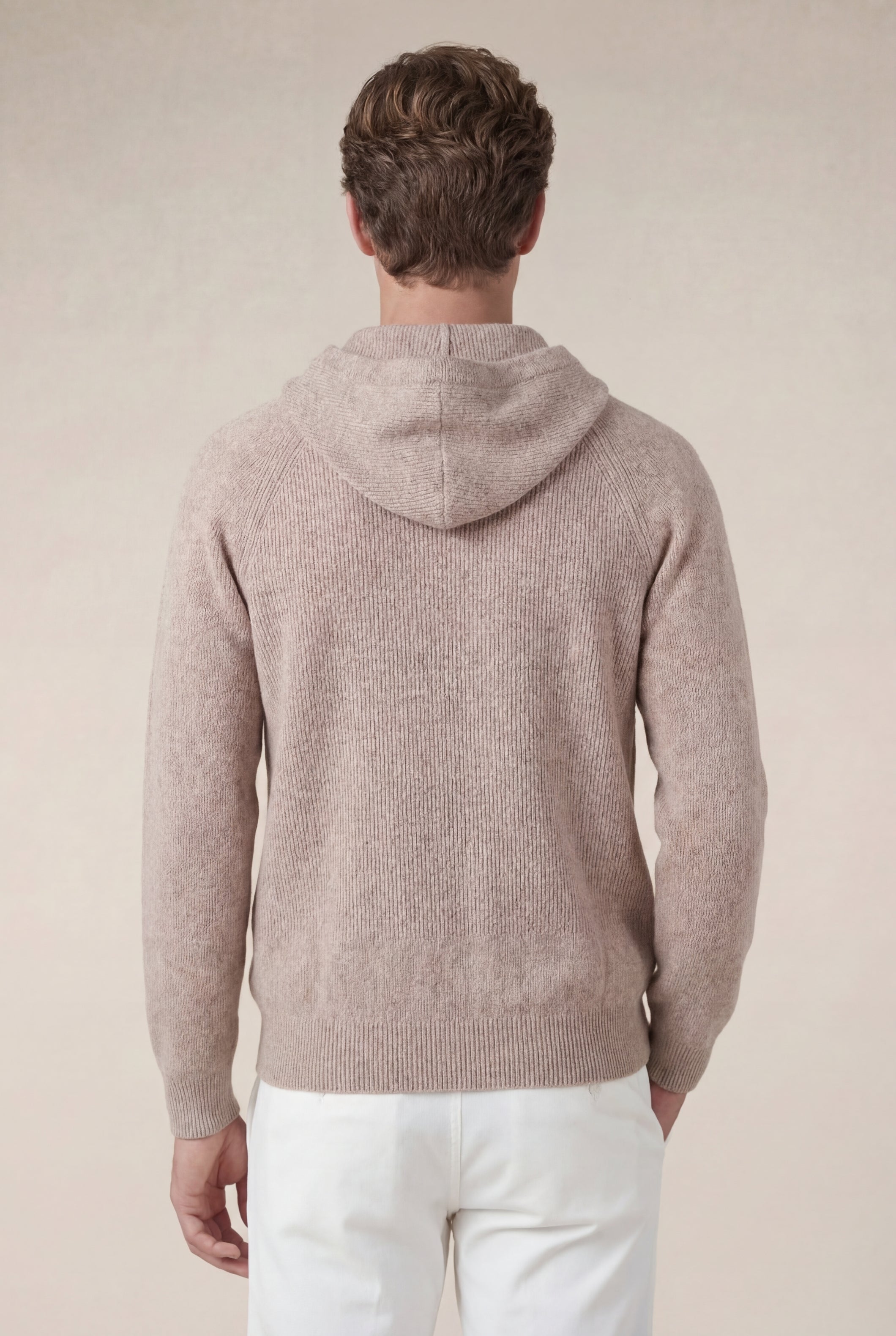 Cortina Cashmere Zip Hoodie Brown