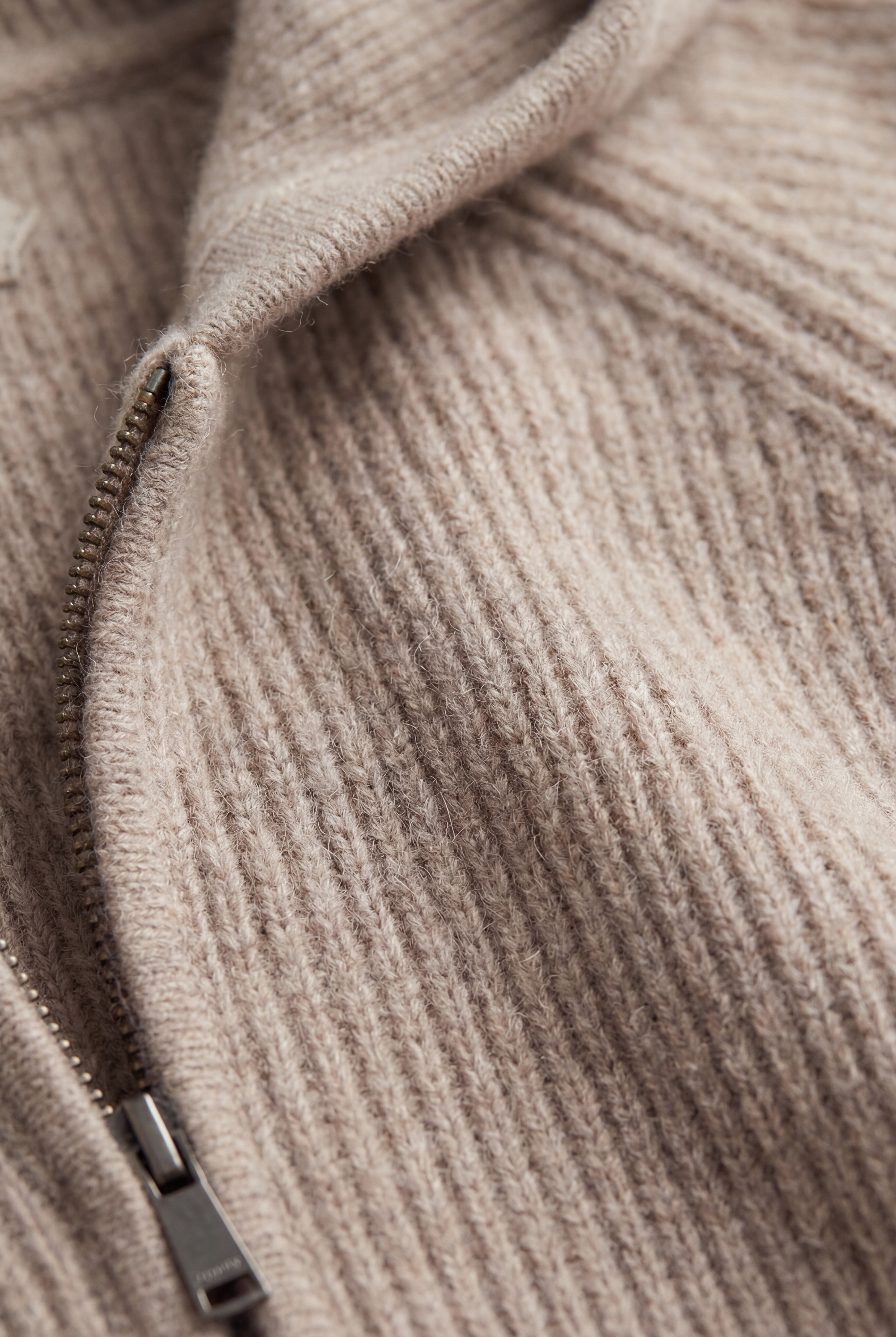 Cortina Cashmere Zip Hoodie Brown