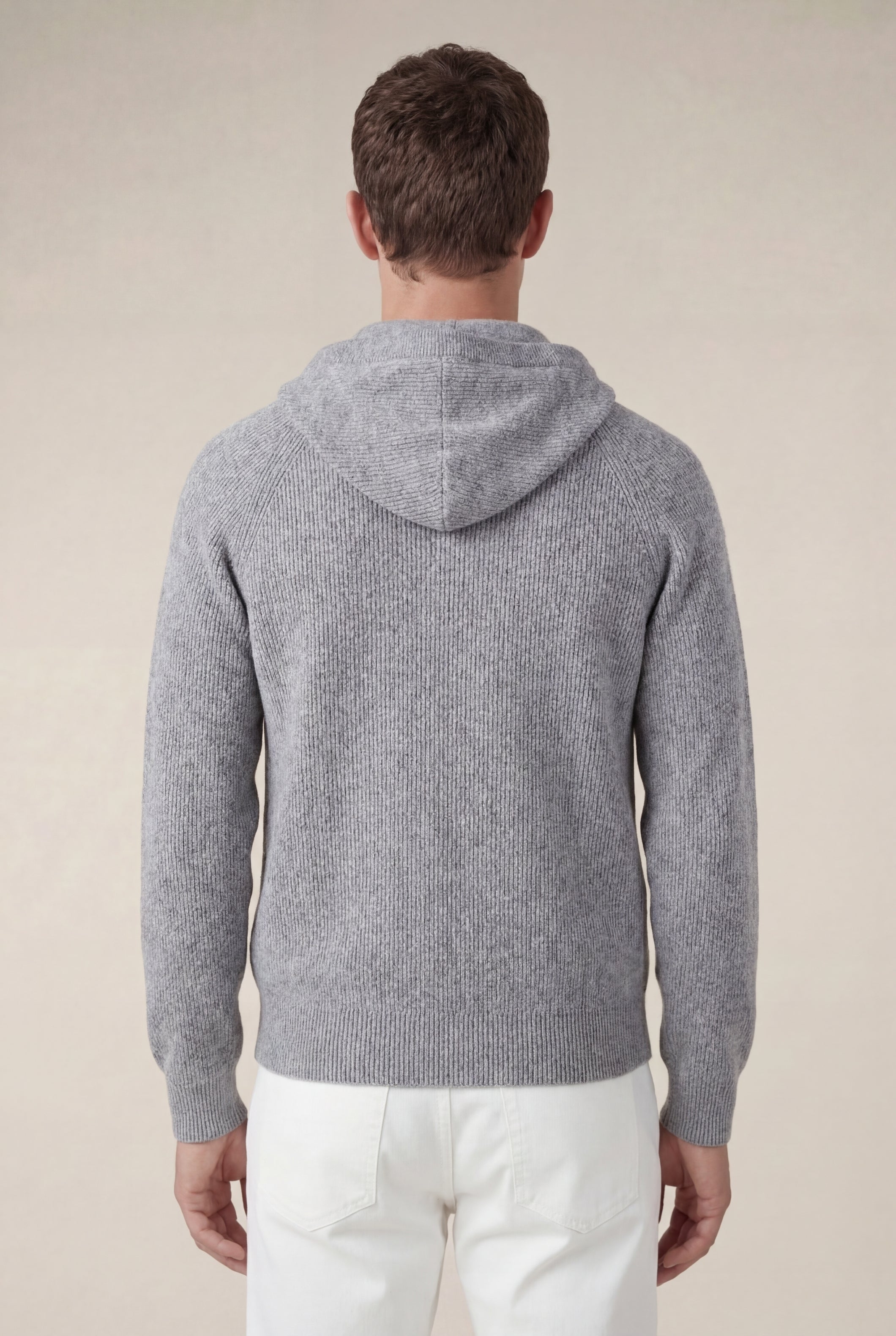 Cortina Cashmere Zip Hoodie Grey
