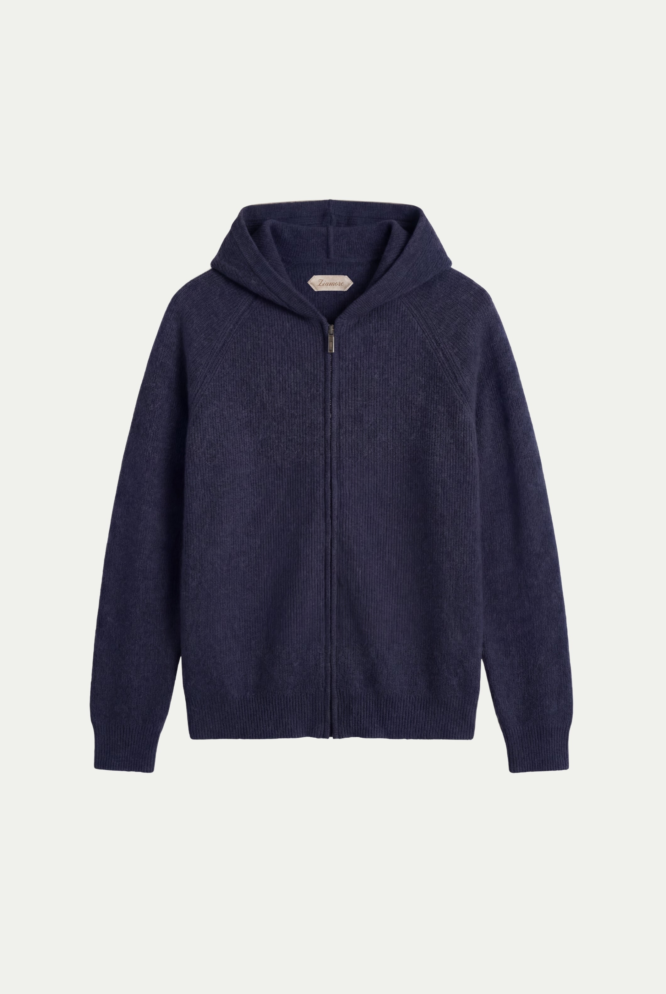 Cortina Cashmere Zip Hoodie Navy