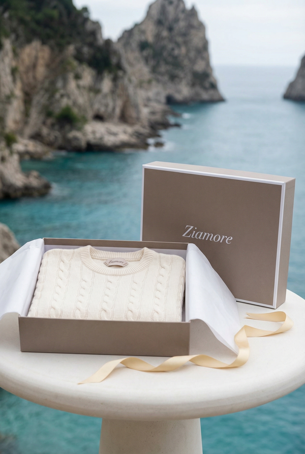 Como Cashmere Crewneck Beige