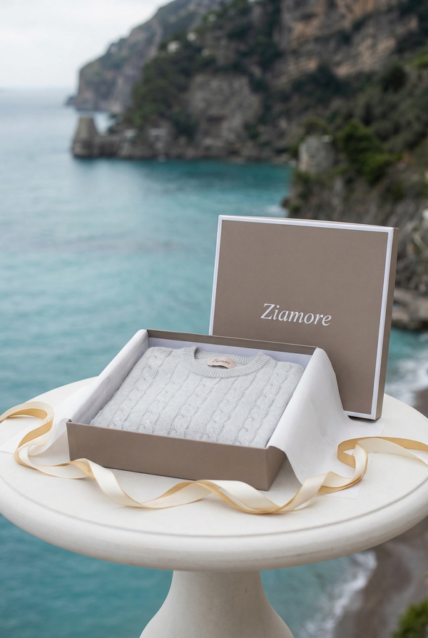 Como Cashmere Crewneck Light Grey