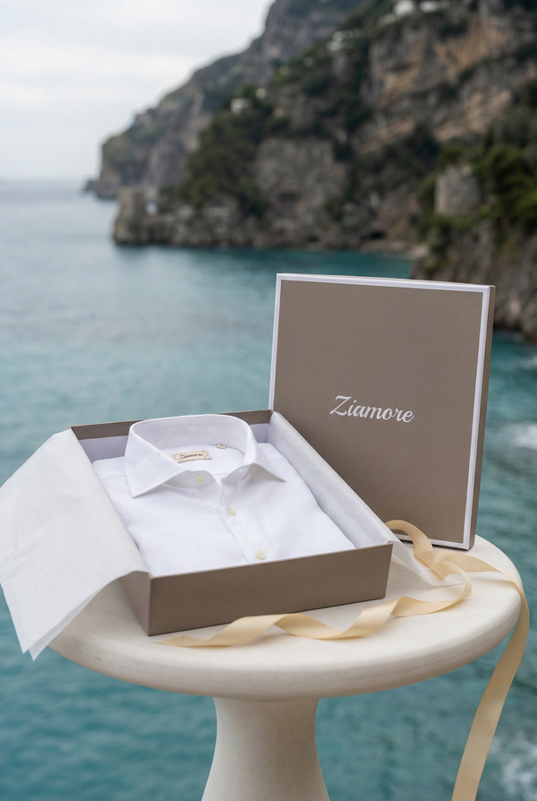 Amalfi Long Sleeve Linen Shirt White