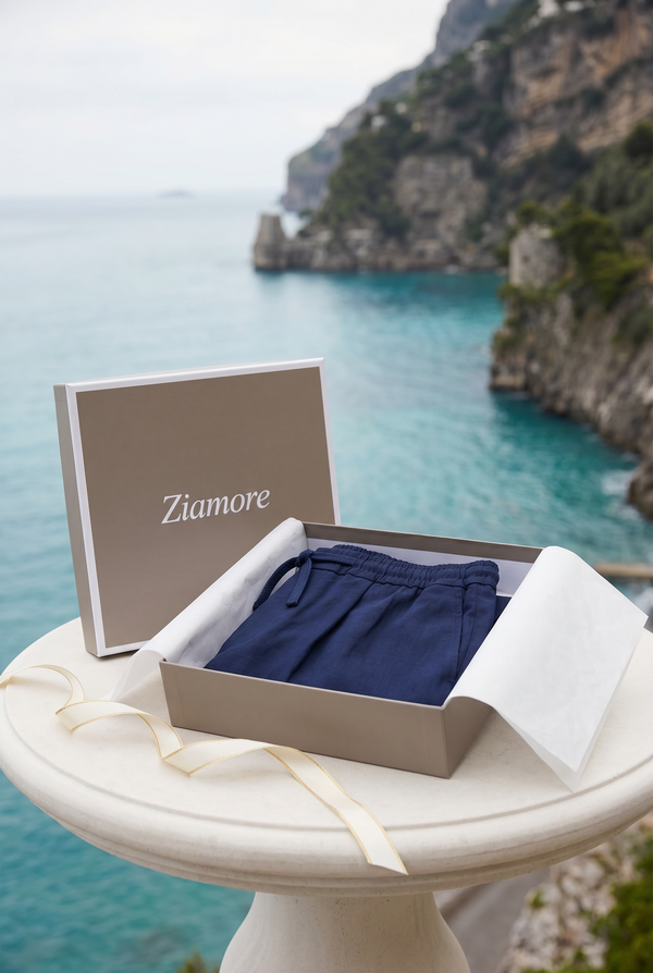 Amalfi Linen Short Navy