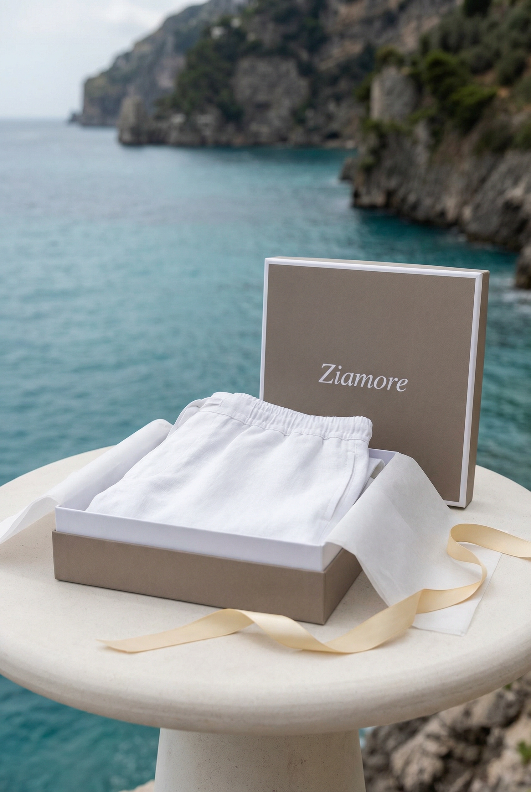Amalfi Linen Short White