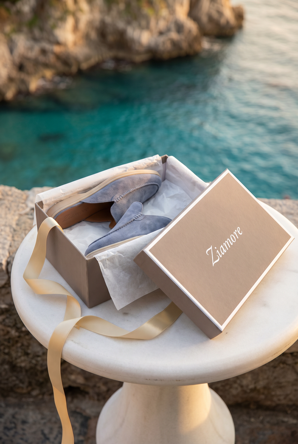 Yacht Suede Mule Baby Blue