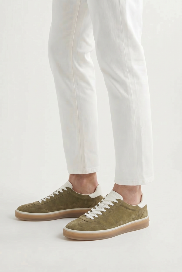 Bogota Suede Sneaker Sage Olive