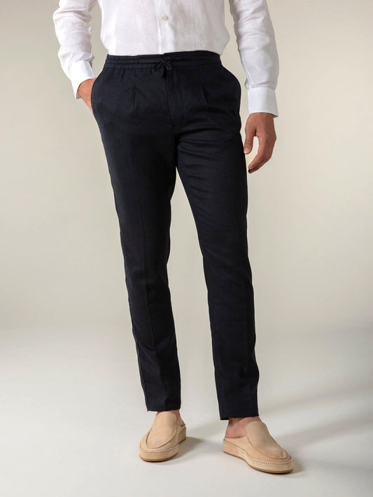 Linen Seaside Pants Navy