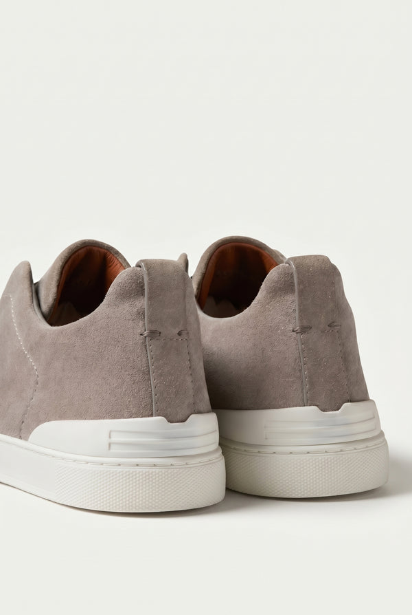 Monaco Suede Triple Stitch Sneaker Sand Beige