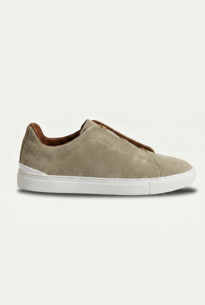 Monaco Suede Triple Stitch Sneaker Saga Olive