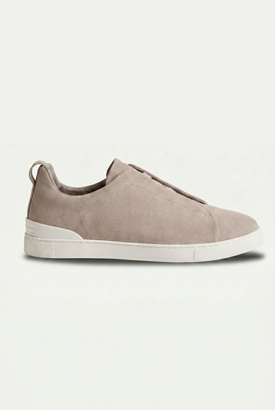 Monaco Suede Triple Stitch Sneaker Sand Beige