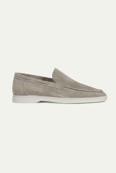 Amalfi Classic Suede Loafer Light Gray