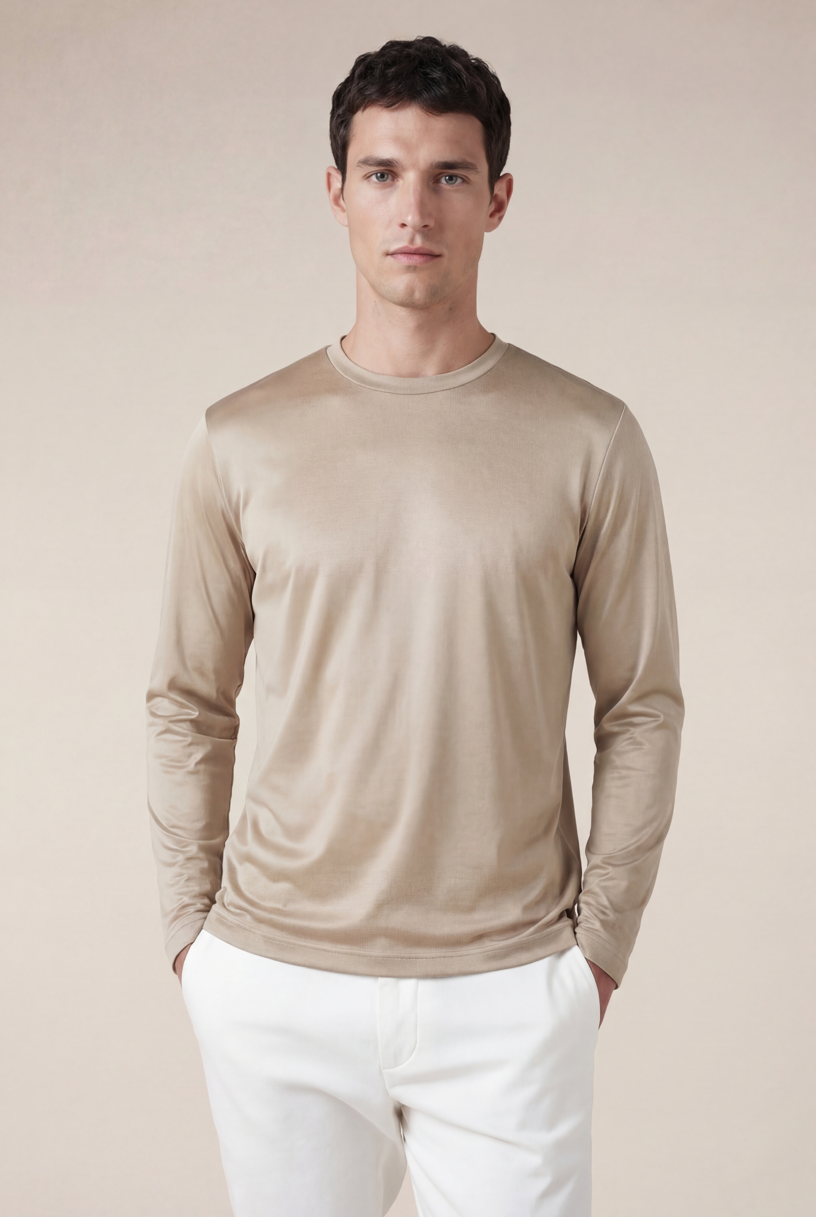 Portofino Long Sleeve Tee Beige