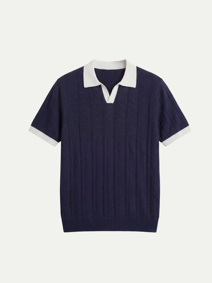 Cabo Knit Polo Navy