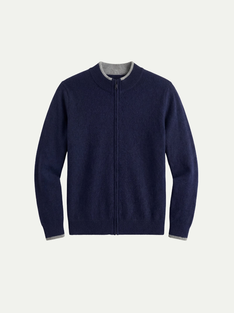 Bellagio Full-Zip Knit Navy