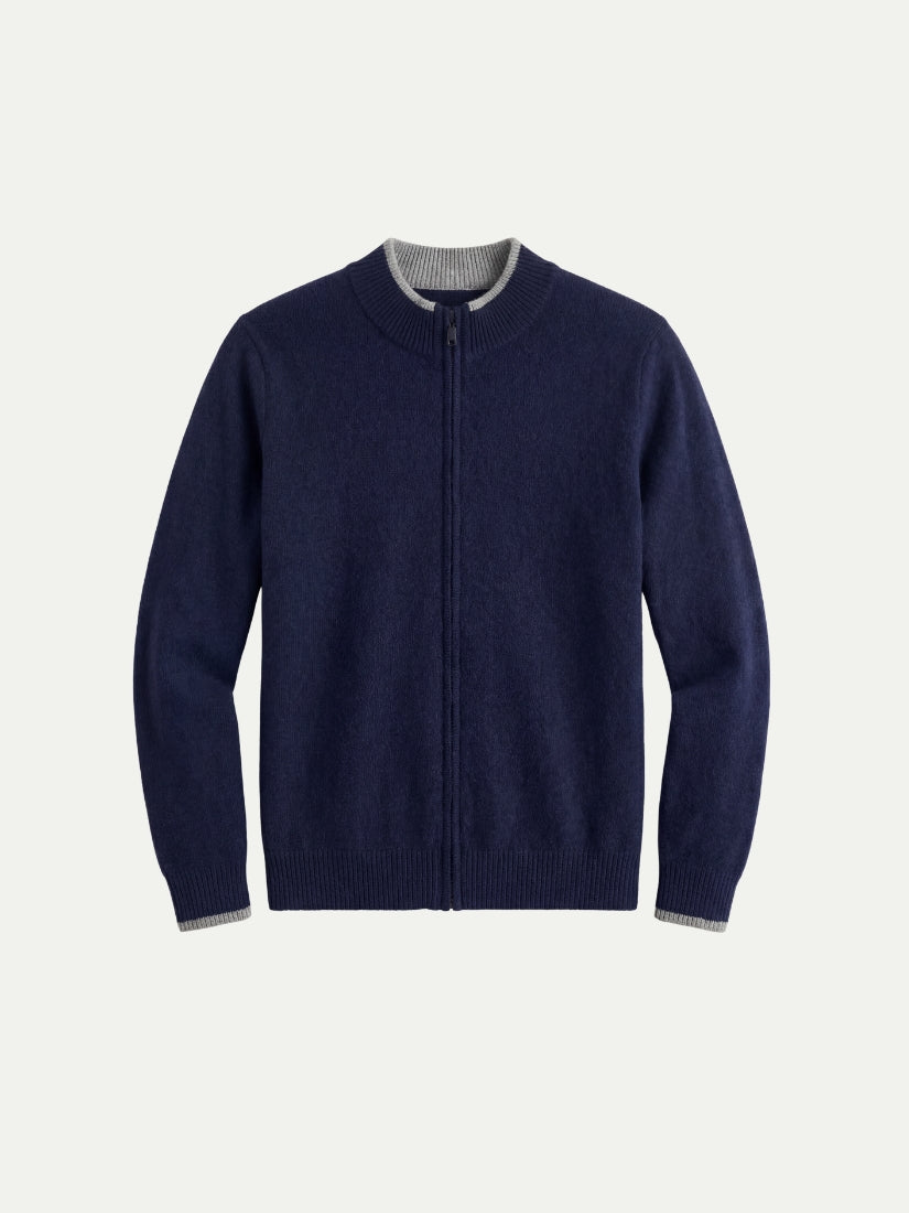 Bellagio Full-Zip Knit Navy