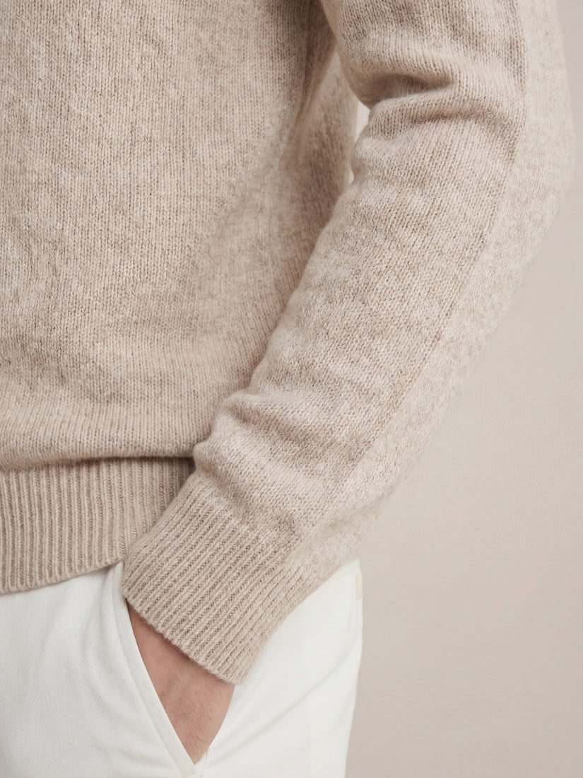 Panarea Half-Zip Knit Beige
