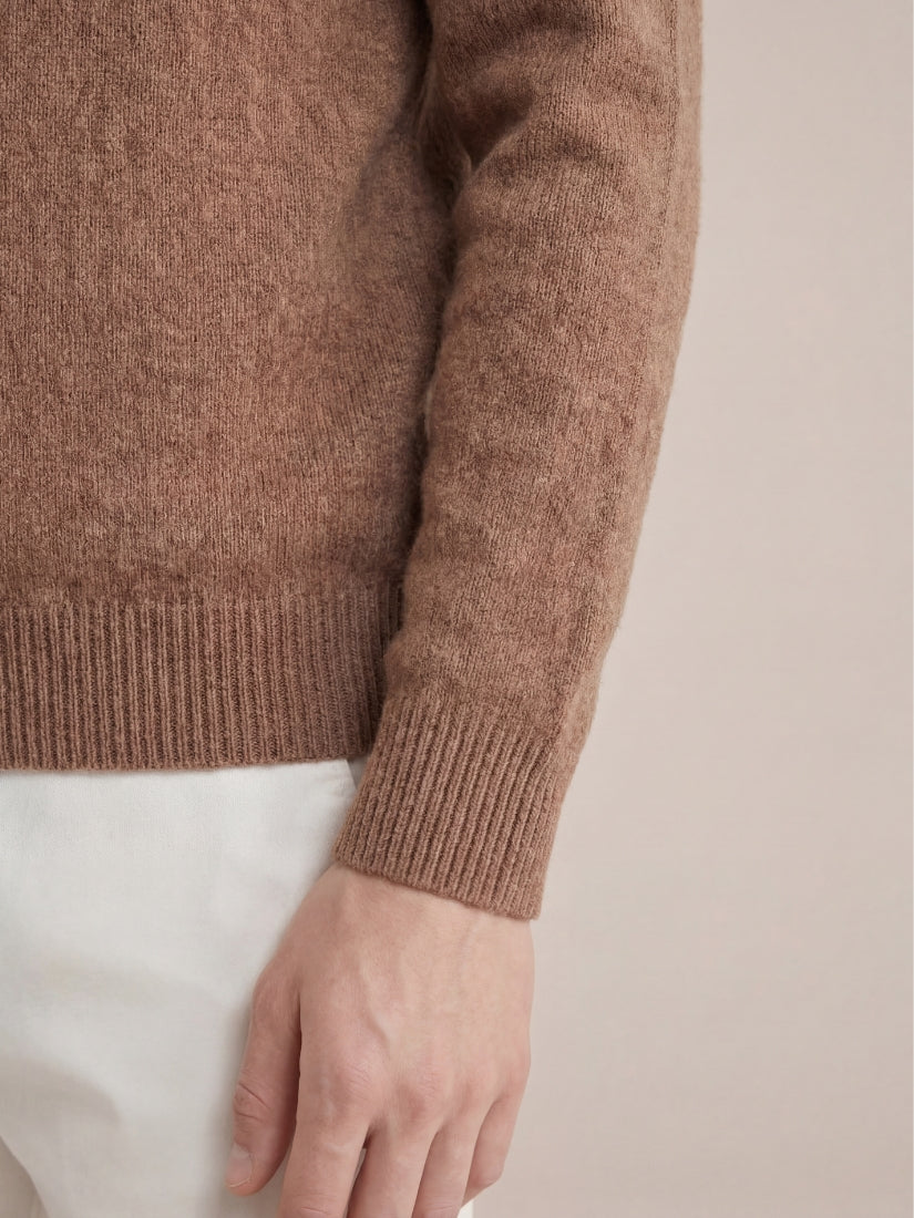 Panarea Half-Zip Knit Brown