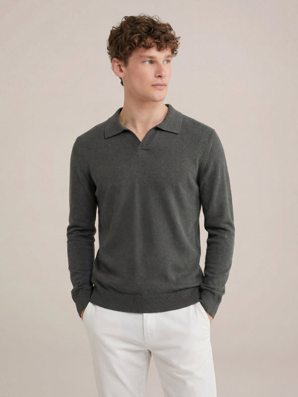 Venturi Knit Polo Dark Grey