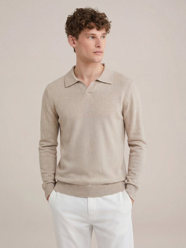 Venturi Knit Polo Beige