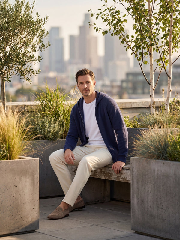 Cortina Knit Hoodie Navy