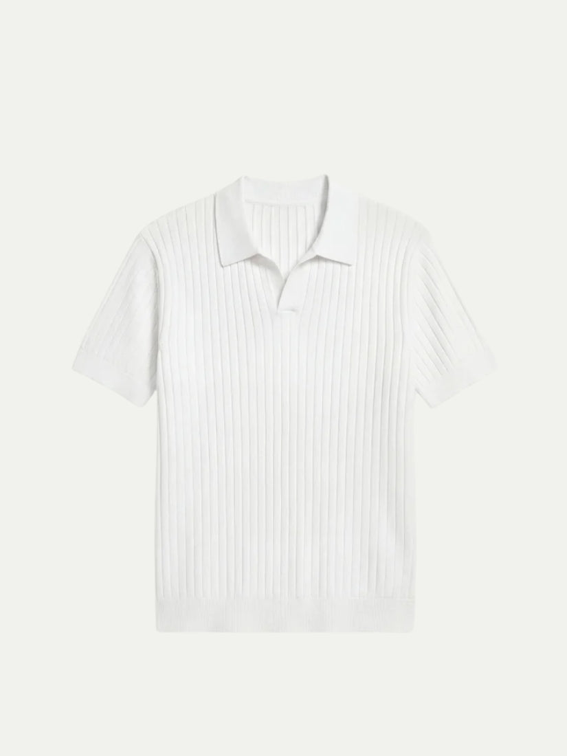 Capri Knit Polo White