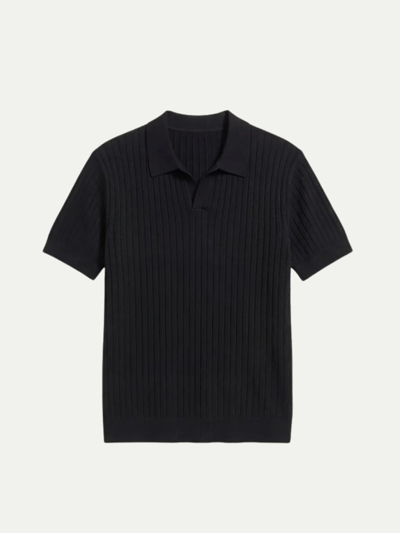 Capri Knit Polo Black
