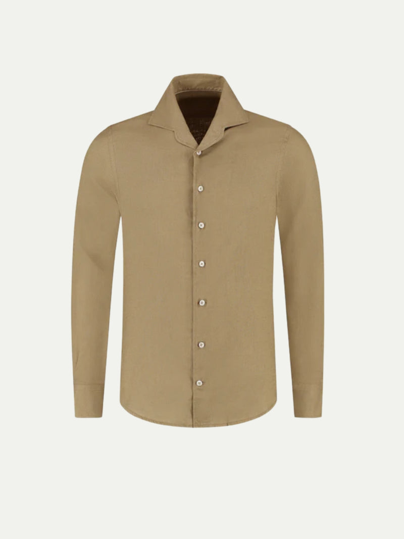 Linen Seaside Shirt Dark Taupe