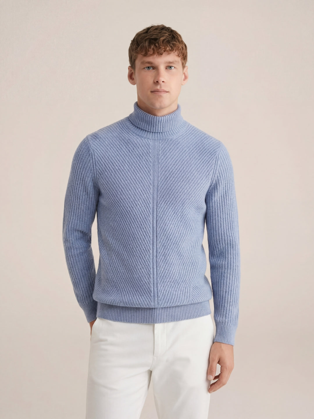 Taormina Wool Turtleneck Blue