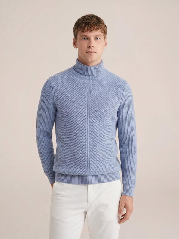 Taormina Wool Turtleneck Blue