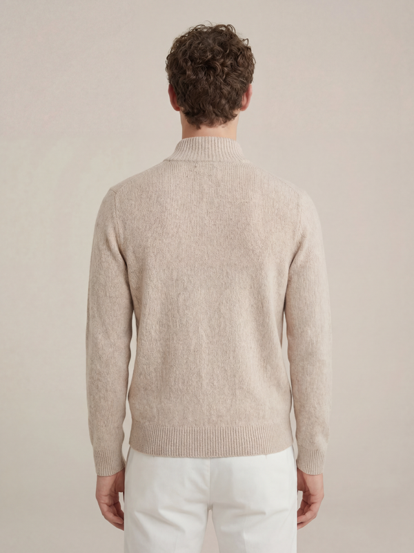 Panarea Half-Zip Knit Beige