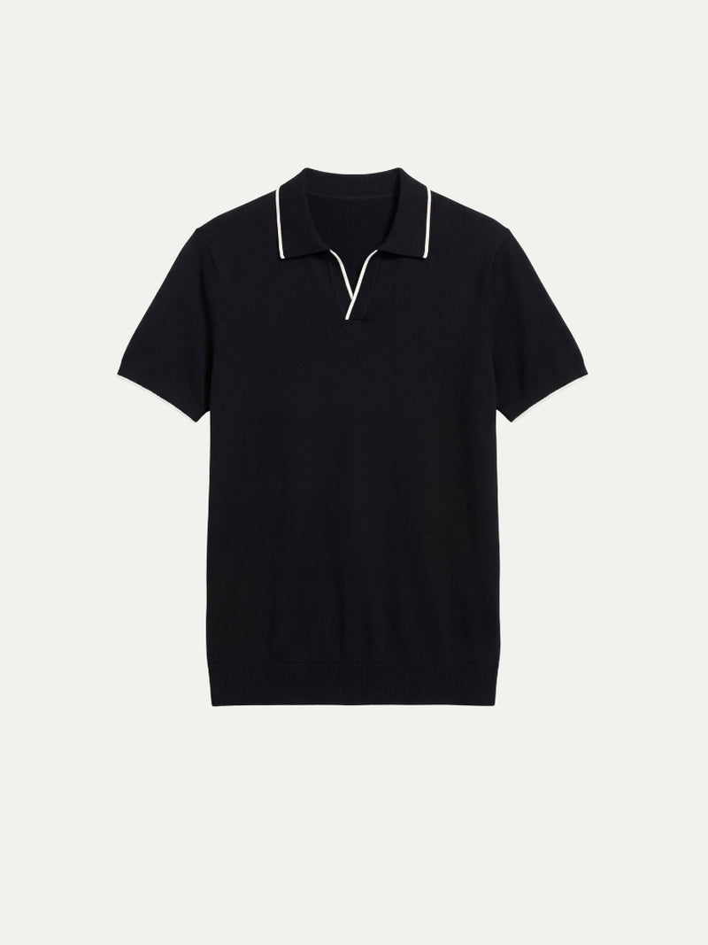 Paraggi Knit Polo Black