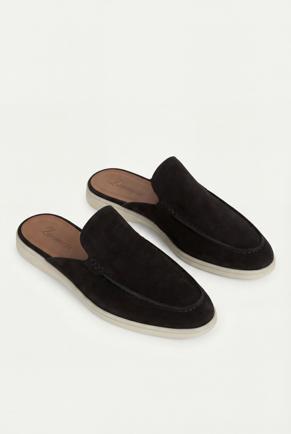 Yacht Suede Mule Black
