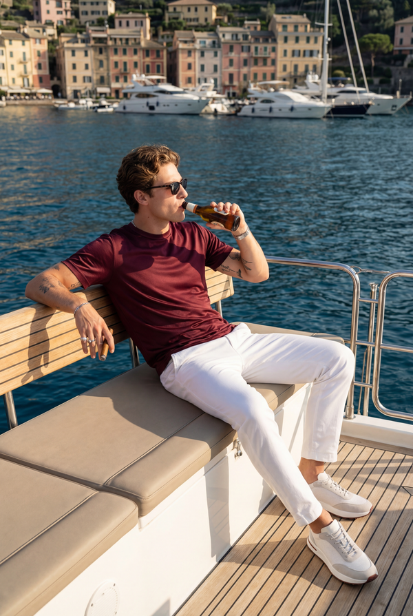 Portofino Tee Burgundy