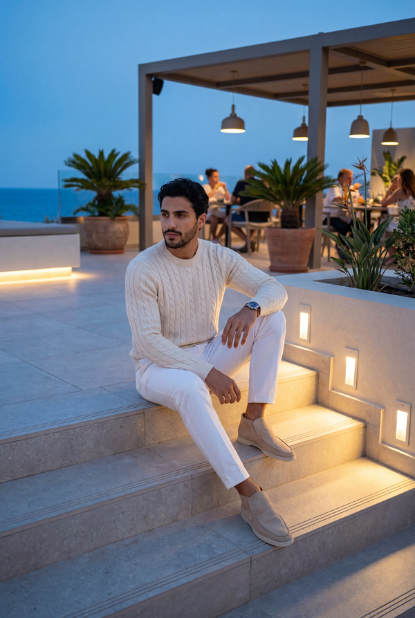 Como Cashmere Crewneck Beige