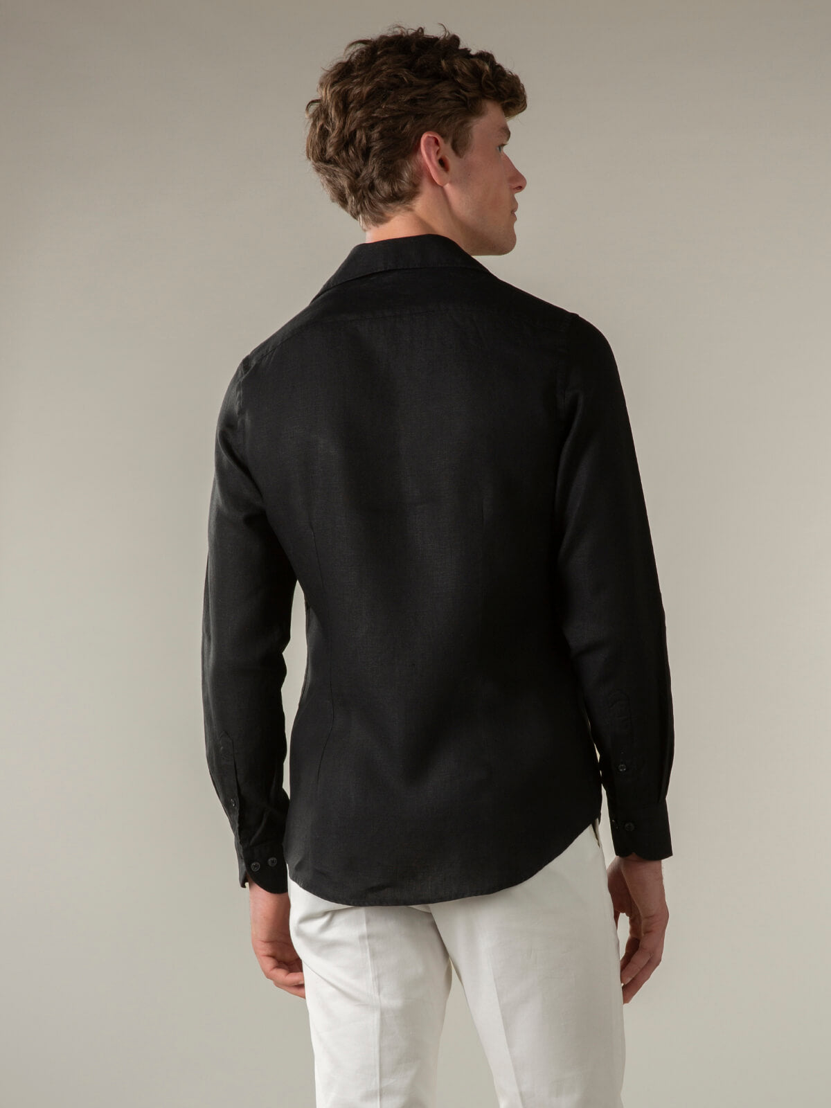 Linen Seaside Shirt Black