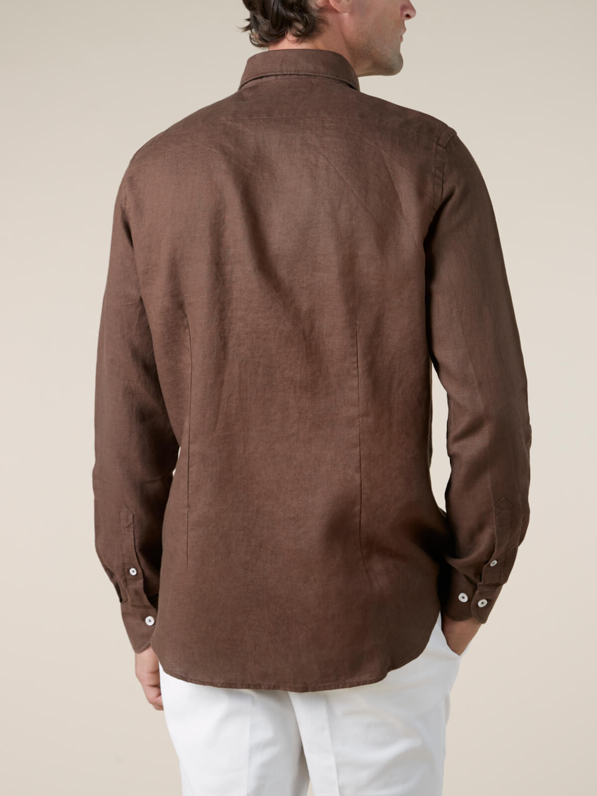 Linen Seaside Shirt Chocolate