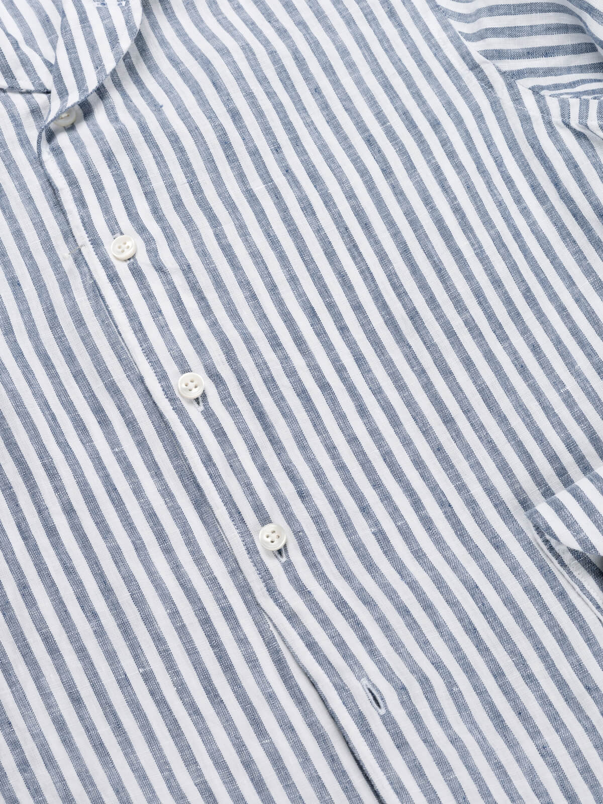 Linen Seaside Shirt Stripe  Navy