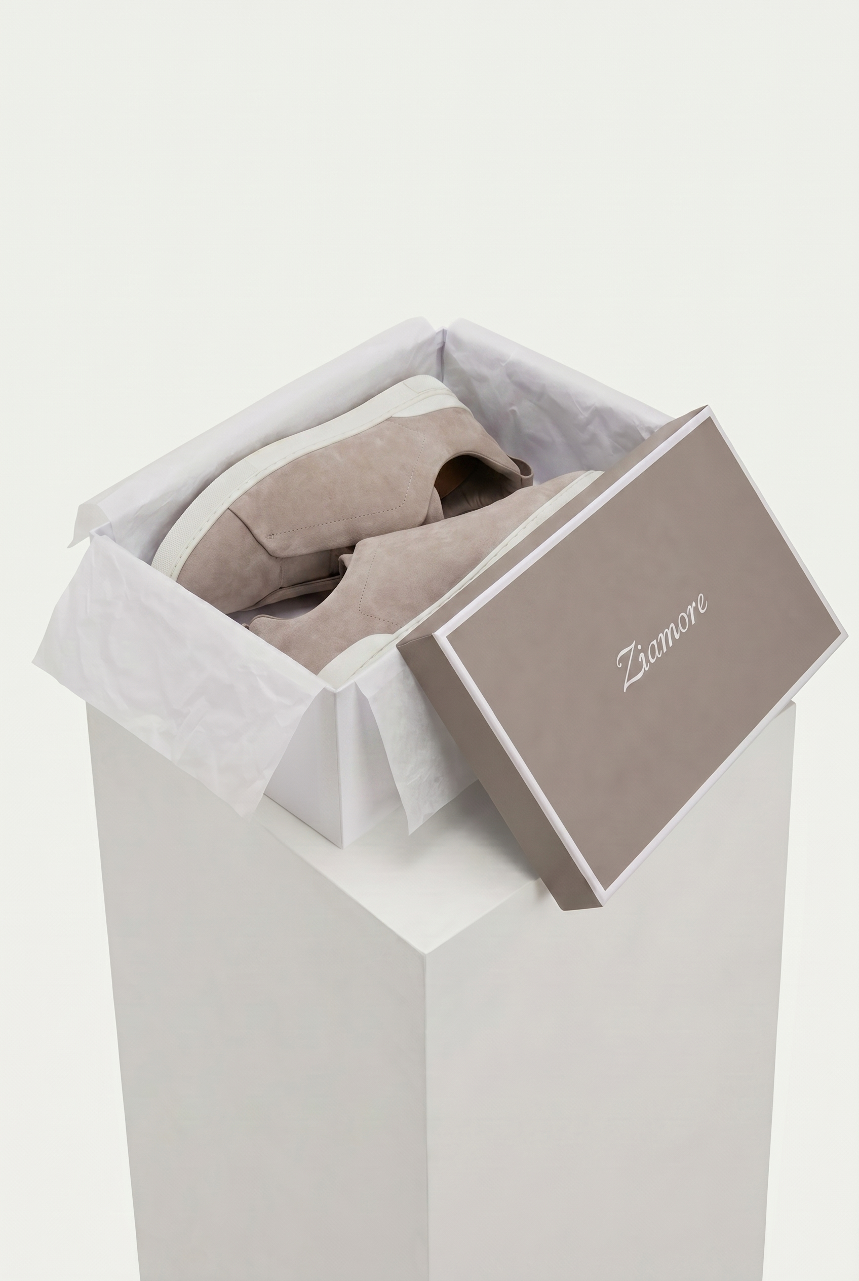 Monaco Suede Triple Stitch Sneaker Sand Beige