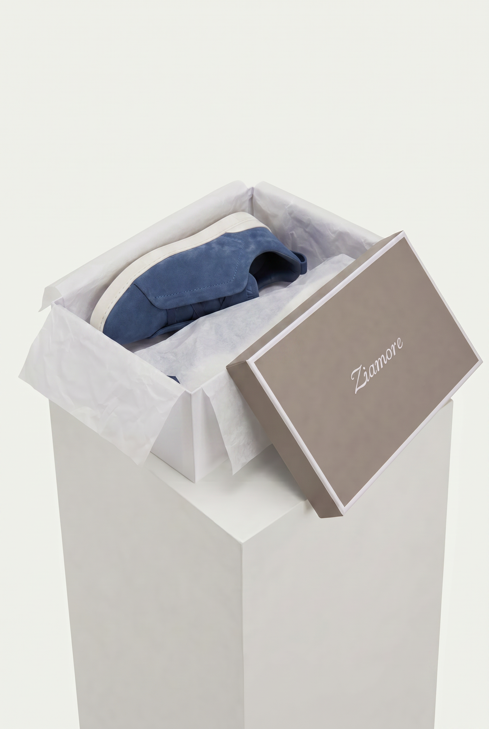 Monaco Suede Triple Stitch Sneaker Blue