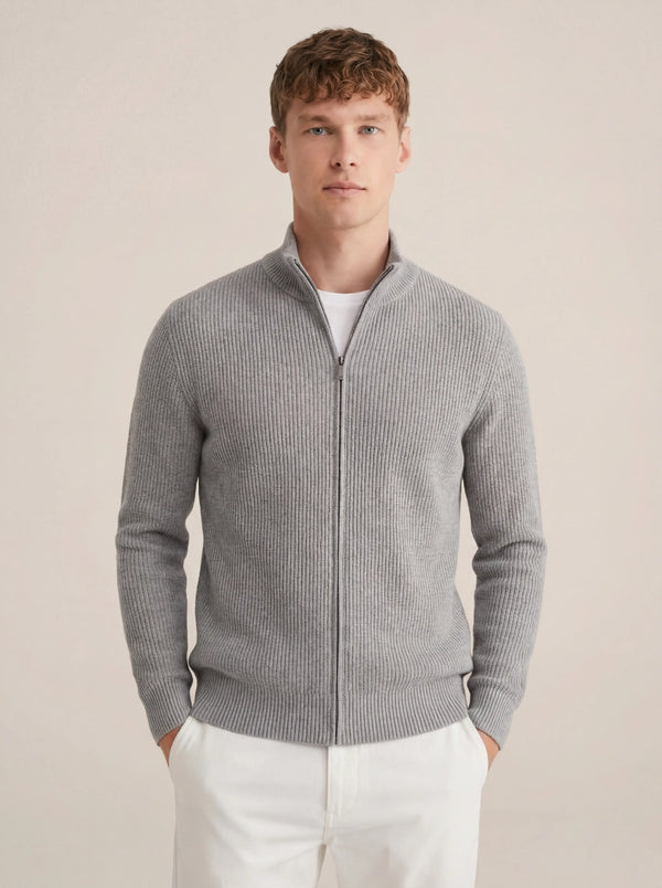 Lusciano Cashmere Cardigan Grey